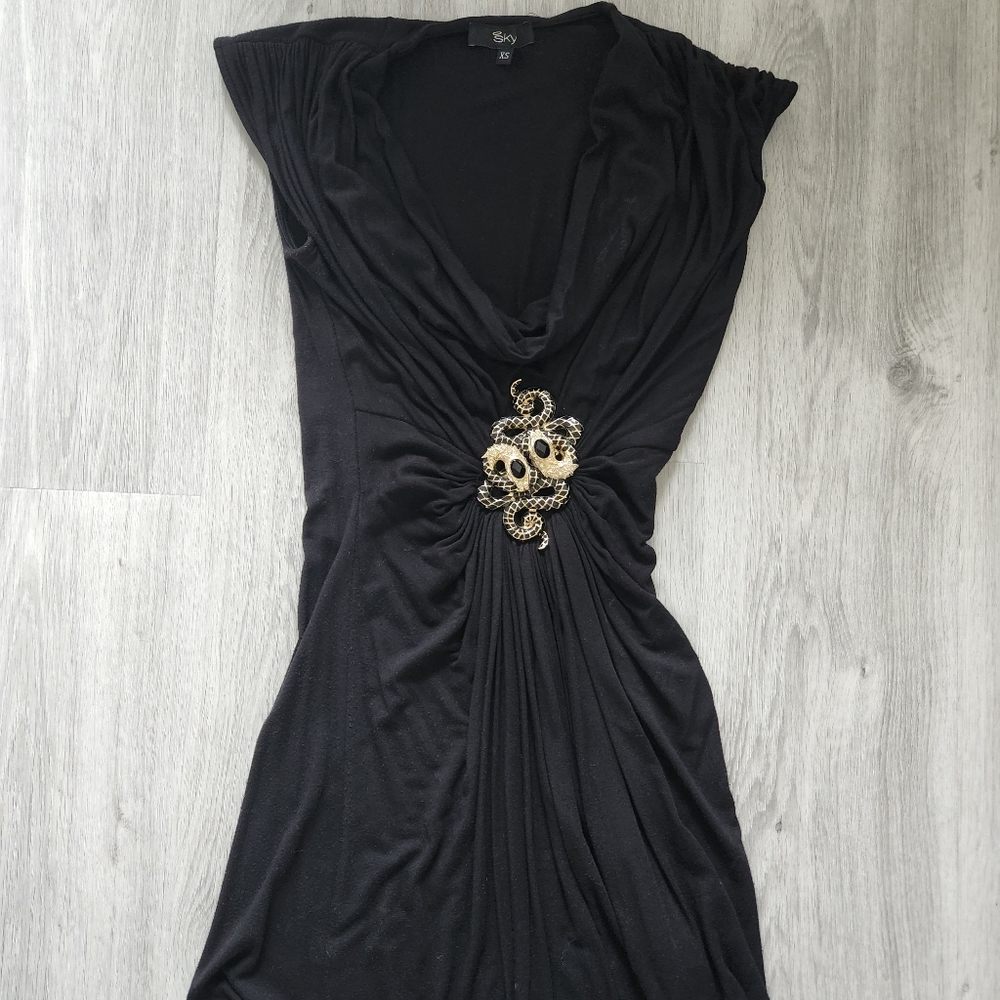 Sky brand black mini dress